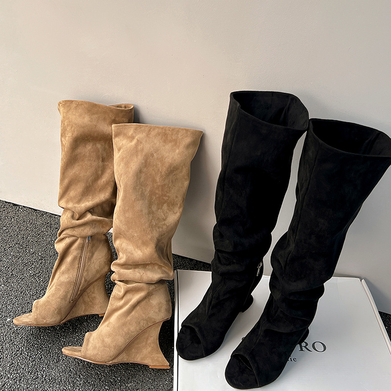AIYKAZYSDL Strange Wedge Heel  - Boot Sock Slouchy recension och pris