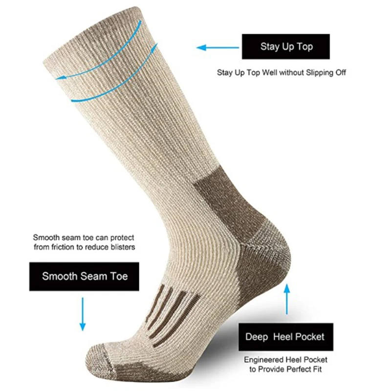 80% Wool Socks Warm Thicken Hi - Wool Hiking Sock recension och pris